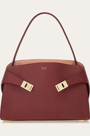 Salvatore Ferragamo Donna Borsa a spalla Hug soft bicolore (M)