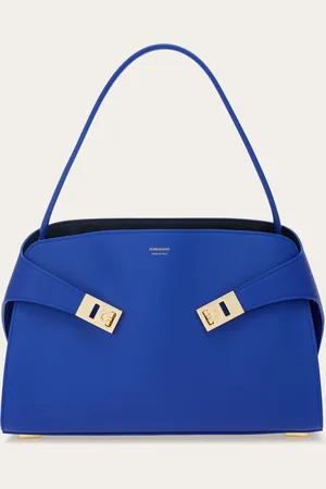 Salvatore Ferragamo Donna Borsa a spalla Hug soft bicolore (M)