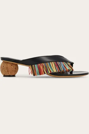 Salvatore Ferragamo Donna Infradito con frangia