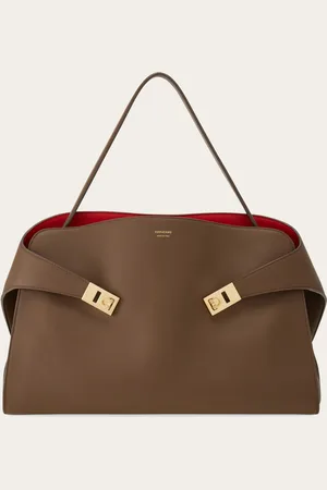 Salvatore Ferragamo Donna Borsa a spalla Hug soft bicolore (L)