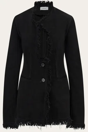 Salvatore Ferragamo Donna Blazer sfrangiato