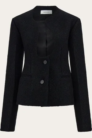 Salvatore Ferragamo Donna Blazer corto con collo sagomato