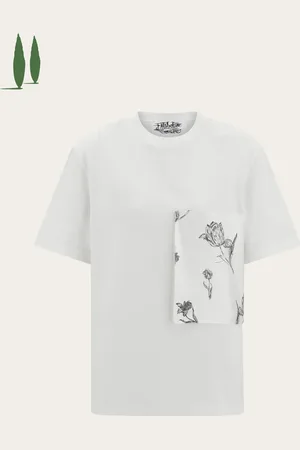 Salvatore Ferragamo Donna Back to Earth - T-shirt con tasca
