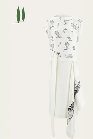 Salvatore Ferragamo Donna Back to Earth - Abito doppia stampa