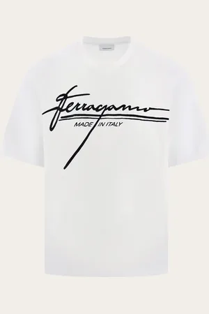 Salvatore Ferragamo Uomo T-shirt con firma