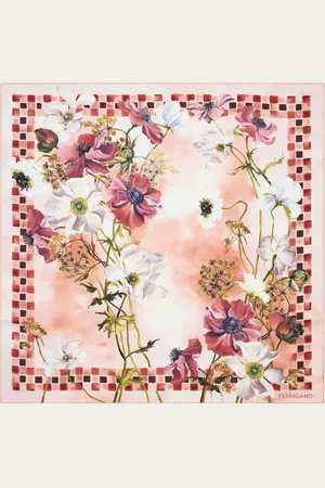 Salvatore Ferragamo Donna Foulard in seta stampa Fiori