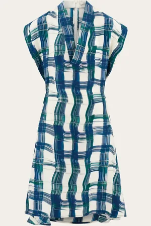 Salvatore Ferragamo Donna Abito smanicato stampa tartan