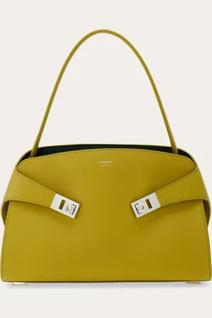 Salvatore Ferragamo Donna Borsa a spalla Hug soft bicolore (M)