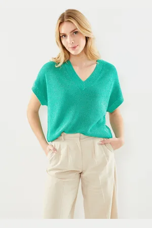 VERO MODA Vmnewlexsun Shine Ss V-Neck Vest Fr - Abbigliamento - Taglia XS