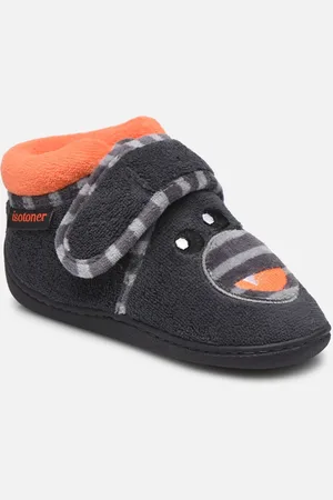 Isotoner Bottillons Velcro Garcon - Micro-Eponge - Pantofole - Taglia 20