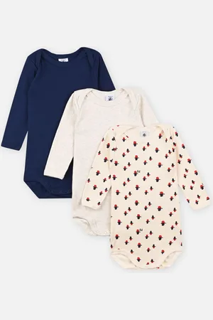 Petit Bateau Lot De 3 Bodies Us ML Bébé - A05KP00 - Abbigliamento - Taglia 3M