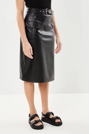 Noisy May Nmpaula Pu Midi Cargo Skirt W Slit Wvn - Abbigliamento - Taglia XS