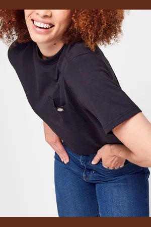 Dickies Ss Porterdale Crop W Black - Abbigliamento - Taglia S