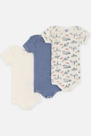 Petit Bateau 3 Bodies Us MC A0CXE00 - Abbigliamento - Taglia 12M