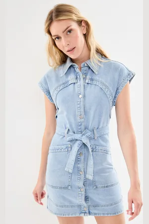 VILA Vimari S/L Short Denim Dress/Rou - Abbigliamento - Taglia 34