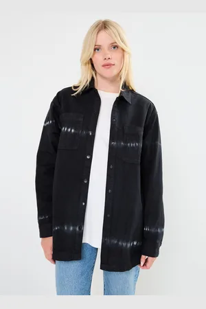 Noisy May NMALVA L/S TIE DIE DENIM SHACKET VI490BL - Abbigliamento - Taglia L