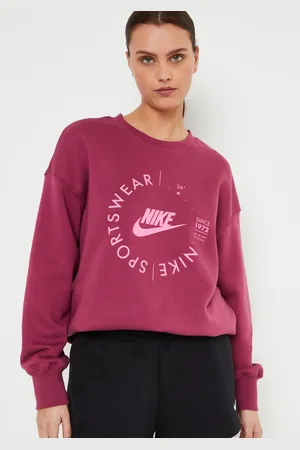 Nike W Nsw Phnx Flc Os Crew Prnt Su - Abbigliamento - Taglia L