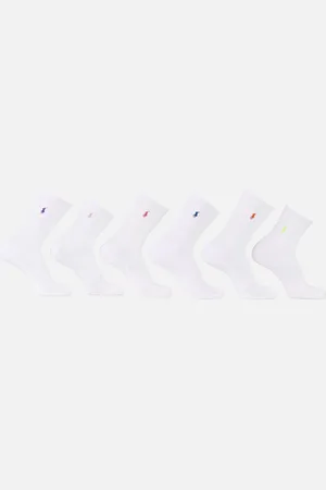 Ralph Lauren Crw Sprt 6Pk-Crew Sock-6 Pack - Calze e collant - Taglia 9 - 11