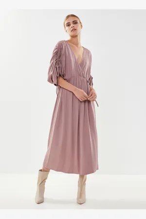 VILA Vimatea 3/4 Sleeve Midi Dress/Rou - Abbigliamento - Taglia 40