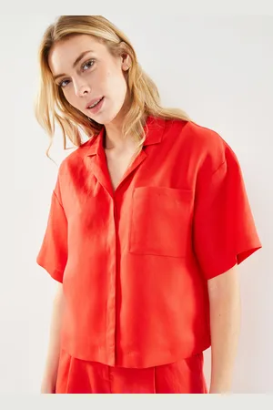 SELECTED Slflyra 2/4 Boxy Revers Linen Shirt B - Abbigliamento - Taglia 34