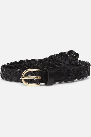 Pieces® Avery Leather Braided Slim Belt - Cinture - Taglia 80