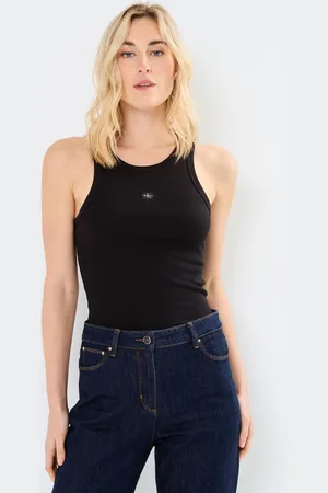 Calvin Klein Woven Label Rib Tank J20J224762 - Abbigliamento - Taglia L
