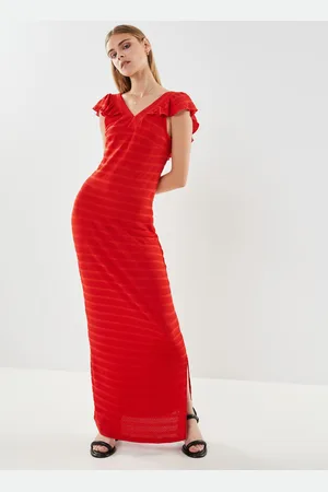 VILA VIEMRINO V-NECK MIDI DRESS - Abbigliamento - Taglia XS