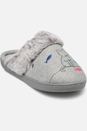 Isotoner Mule - Flanelle - Semelle Ergonomique Mousse Interieure Everywear - Chat Fantaisie - Pantofole - Taglia 37