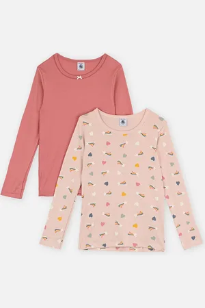 Petit Bateau 2 Tee Shirts ML A0BGS00 - Abbigliamento - Taglia 5A