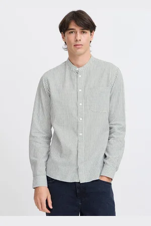 Casual Friday CFANDREW LS striped linen mix shirt - Abbigliamento - Taglia S