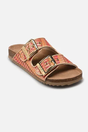 Colors of California Two buckle sandal in rafia - Sandali e scarpe aperte - Taglia 37