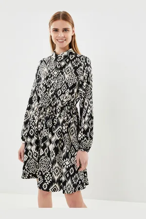 VERO MODA Vmgema Gida L/S Short Dress Wvn Btq - Abbigliamento - Taglia XS