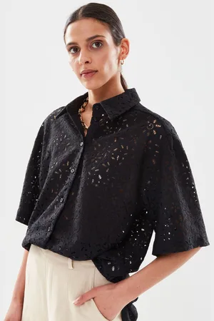 SELECTED Slfkarola 2/4 Oversize Lace Shirt B - Abbigliamento - Taglia 36