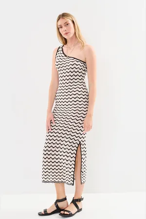 Noisy May Nmsadie S/L One Shoulder Knit Dress - Abbigliamento - Taglia XS
