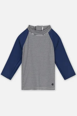 Petit Bateau Bashi - T-Shirt Manches Longues Anti-UV en Polyamise Recyclé - Bébé Garçon - Abbigliamento - Taglia 6M