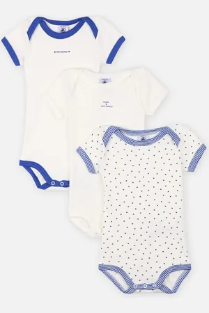 Petit Bateau 3 Bodies Us Mc A074900 - Abbigliamento - Taglia 3M