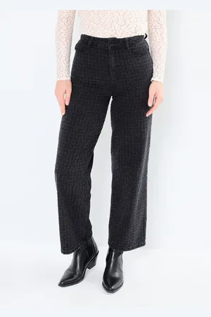VILA VIANY HW WIDE DETAIL JEANS BLACK ZOA - Abbigliamento - Taglia 34 X 30