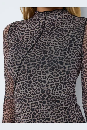 Noisy May NMSTEFFI LS HIGH NECK MESH TOP JRS - Abbigliamento - Taglia L