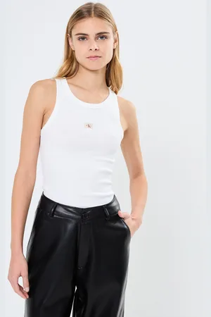 Calvin Klein Woven Label Rib Tank J20J224762 - Abbigliamento - Taglia L