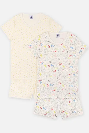 Petit Bateau 2 Pyjacourts Lot Coeur - Abbigliamento - Taglia 2A