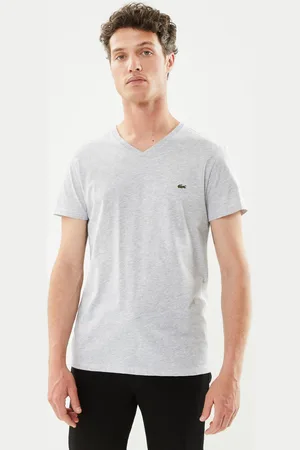 Lacoste T-shirt col V en jersey de coton - Abbigliamento - Taglia XS