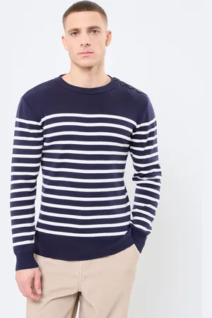 Armor.lux Pull Marin "Groix" Homme - Abbigliamento - Taglia L