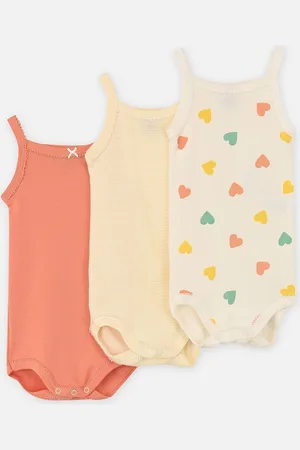 Petit Bateau 3 Bodies A Bretelles A0CXM00 - Abbigliamento - Taglia 12M