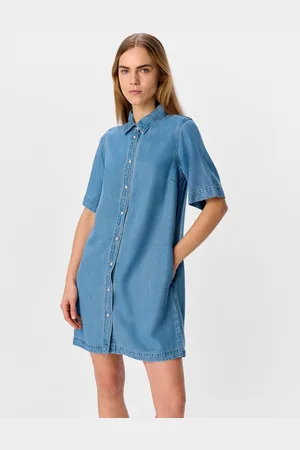 Object OBJFRAME 2/4 RE DENIM DRESS NOOS - Abbigliamento - Taglia L