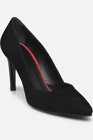 Rivecour Escarpins n°117 - Chevre velours - Noir - Décolleté - Taglia 36