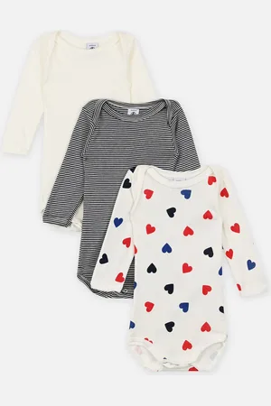 Petit Bateau 3 Bodies US ML A0BYW00 - Abbigliamento - Taglia 12M