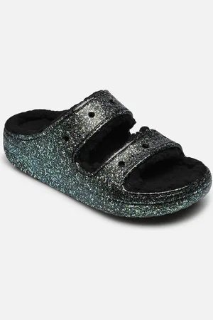 Crocs Classic Cozzzy Glitter Sandal Blk/Mlti - Zoccoli - Taglia 36 - 37
