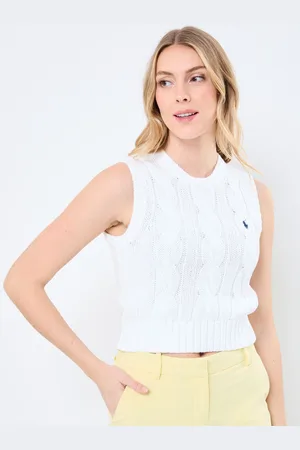 Ralph Lauren Ctn Cbl Sl P-Sleeveless-Pullover 211959295 - Abbigliamento - Taglia L