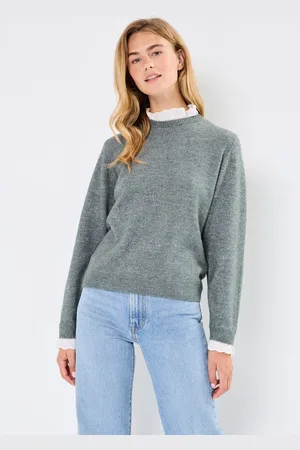 VERO MODA VMFIA LS O-NECK LACE PULLOVER GA - Abbigliamento - Taglia XS