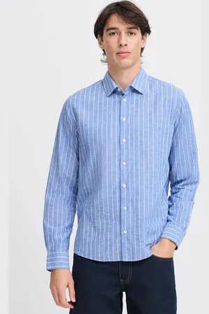 Casual Friday CFANDRÉ LS wide stripe linen mix shirt - Abbigliamento - Taglia S